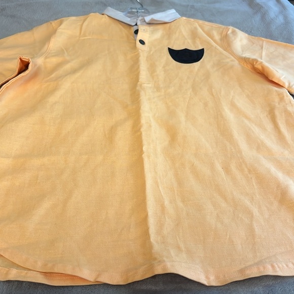 Blvck Scvle Orange Polo Linen Blend Shirt Size L - Picture 6 of 12